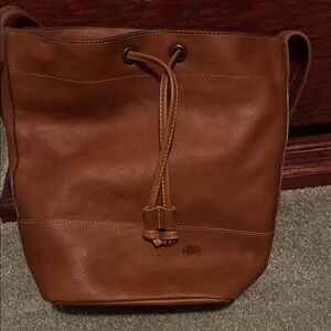 Buffalo Jackson Brown Leather Bucket Bag